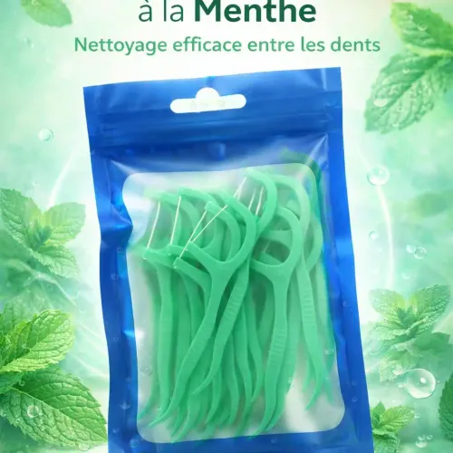 Cure-dents Avec Fil Dentaire - Menthe Fraîcheur Intense 