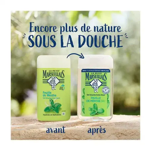 Gel Douche - Feuille De Menthe - Sans Parabène - Mixte