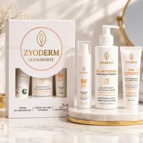 Dermawhite – Pack 3 Soins : Crème, Nettoyant Et Solaire Spf 50+