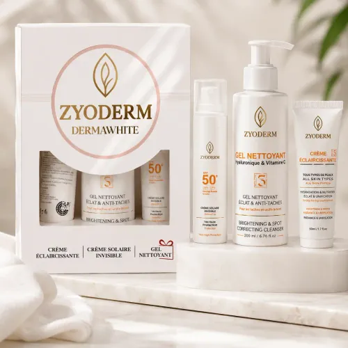 Dermawhite – Pack 3 Soins : Crème, Nettoyant Et Solaire Spf 50+