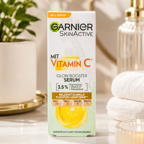 Skin active Sérum Éclat Vitamine C – Glow Booster Sérum 3.5% – Antitaches