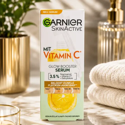 Skin active Sérum Éclat Vitamine C – Glow Booster Sérum 3.5% – Antitaches