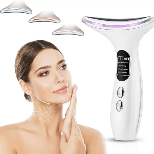 Appareil De Massage Cou & Visage Ye-51 – Led, Ems, Vibrations, Rechargeable
