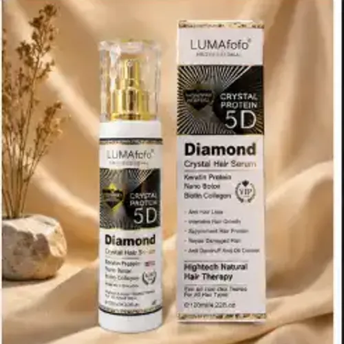 Lumafofo Diamond Crystal Hair Serum 5d 120 Ml – Sérum Capillaire À La Kératine & Biotine