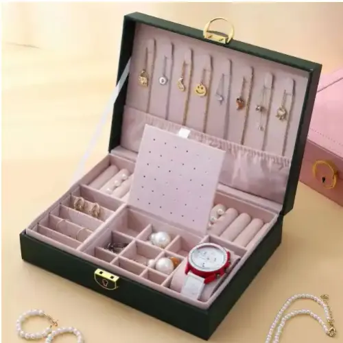 Boîte À Bijoux Multicompartiments Avec Verrou – Multicolore
