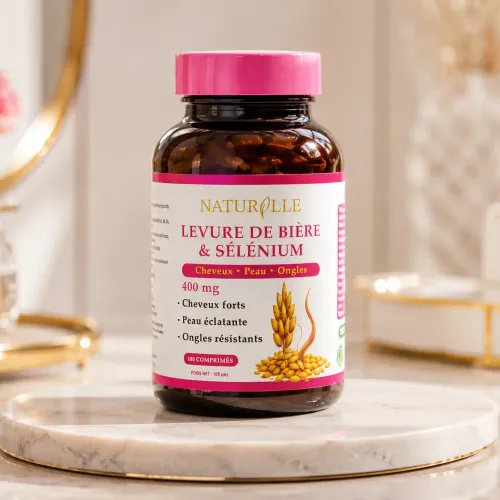 Levure De Bière & Sélénium 400mg – Complément Cheveux, Peau & Ongles