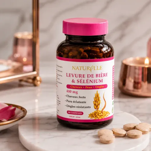 Levure De Bière & Sélénium 400mg – Complément Cheveux, Peau & Ongles