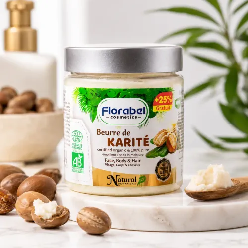   Cosmetics Beurre De Karité Bio 100% Pur – Soin Nourrissant Visage, Corps & Cheveux