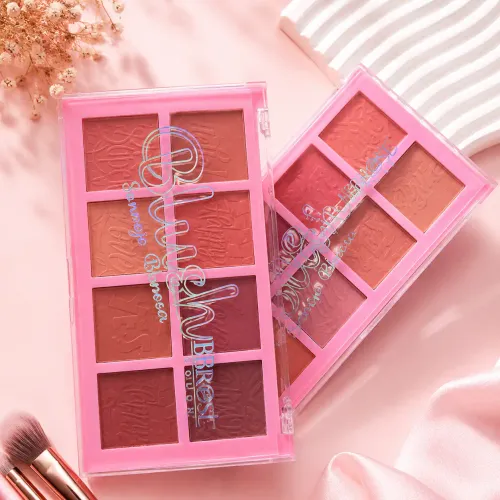 Palette De Blush 8 Couleurs – Fards À Joues Mat & Satiné Pour Un Teint Naturel Et Lumineux