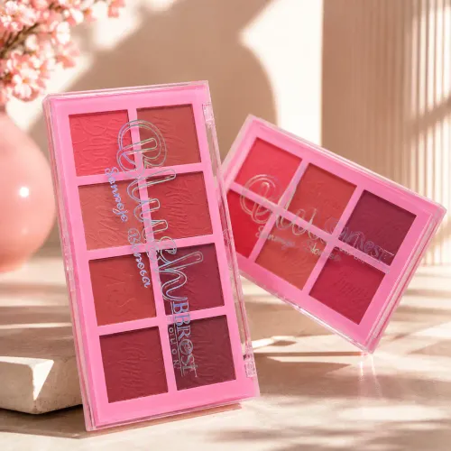 Palette De Blush 8 Couleurs – Fards À Joues Mat & Satiné Pour Un Teint Naturel Et Lumineux