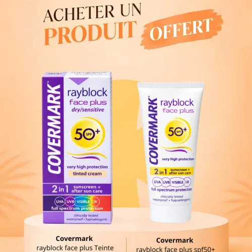 Rayblock Face Plus Teinte Dry Sensitive Spf50+ - Protection Solaire Teintée Peaux Sèches = Rayblock Face Plus Spf50+