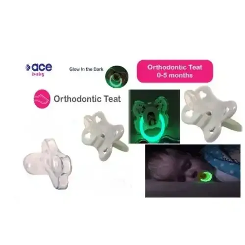 Sucette (orthodontique / Orthodontique Symétrique) En Forme De Papillon Glow In