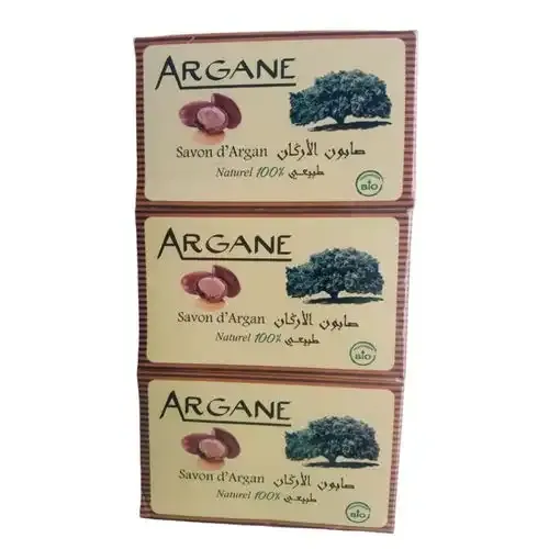 Lot De 3 Savons Naturels À L'huile D'argan - 80 G