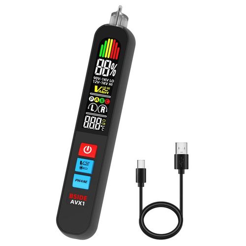 Stylo Testeur De Tension Professionnel Rechargeable Avec Écran Numérique