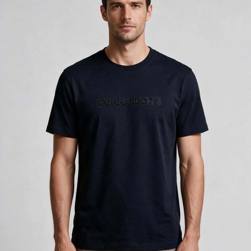 T-shirt Bleu Marine Avec Logo En Relief