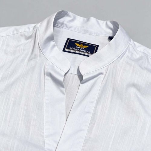 Chemise À Manches Longues À Col Officier