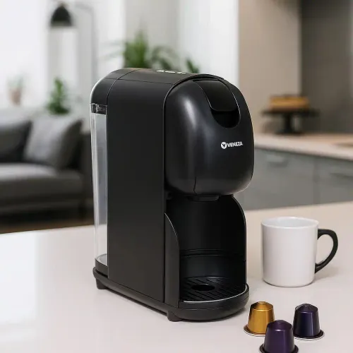 Machine À Café Multi-capsules 3 En 1  Tc28al Noir