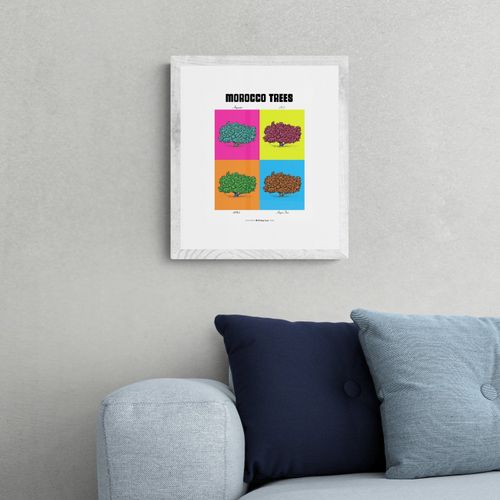 Affiche planche botanique ARGANIER version POP