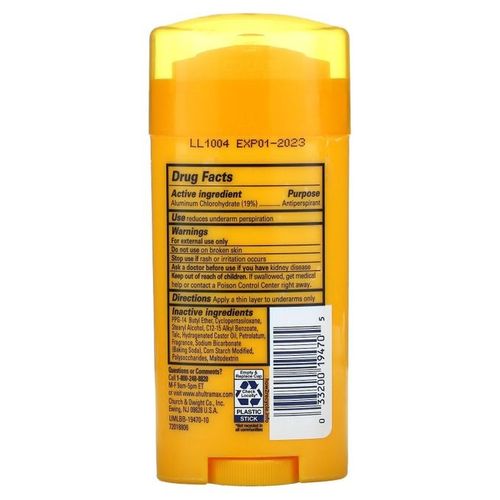UltraMax, Déodorant Antisudorifique Solide - Poudre Fraîche - 73g