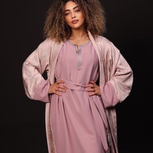 ENSEMBLE SULTANA - ROSE & GRIS