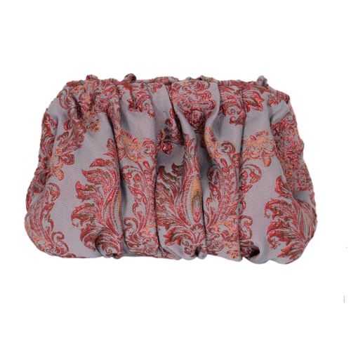 Sac en brocart gris et rose