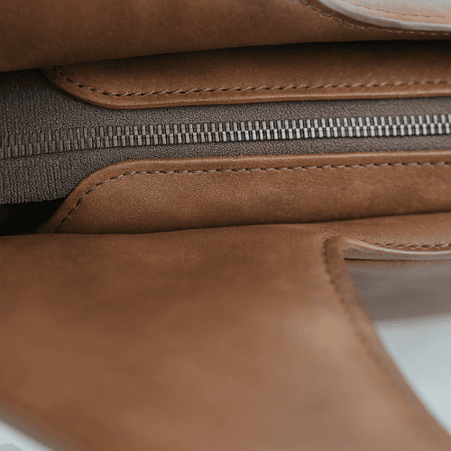 Sac fourre-tout en cuir marron - Handmade Moroccan Arm Carry