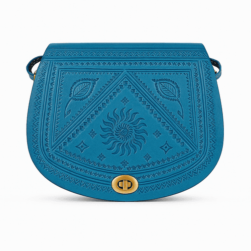 Handmade Moroccan Leather Crossbody Bag – Unique Berber Design