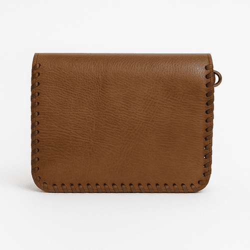 Moroccan Tan Leather Cross body Bag – Hand-Tooled & Whipstitched Design