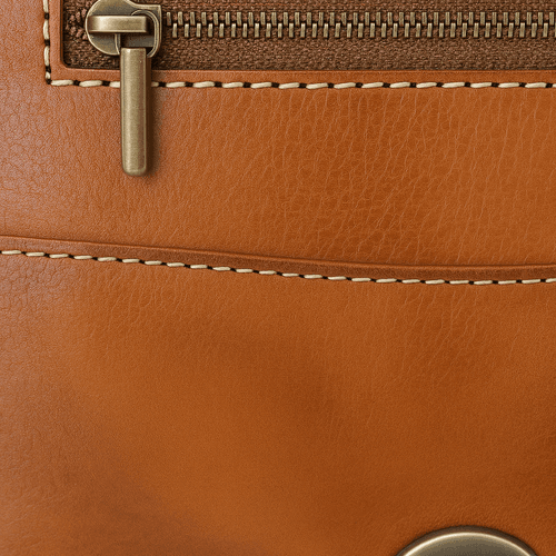 Tan Leather Satchel Bag – Handmade Moroccan Briefcase Style