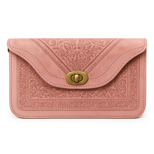 Sac à bandoulière en cuir  poussiéreux – pochette marocaine faite à la main