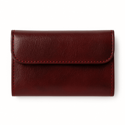 Dark Burgundy Moroccan Leather Wallet – Handmade Women’s Leather Purse