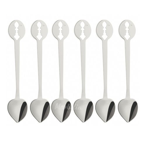 6 Pcs Kiss Cuillère À Moka Cœur