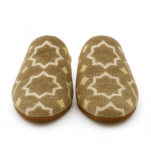 Chaussons mules marocains de luxe Tamghra pour dames