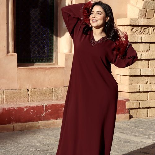 Caftan burgandy