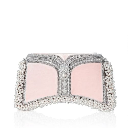 Zeenat Pearl Purse-Champagne Pink