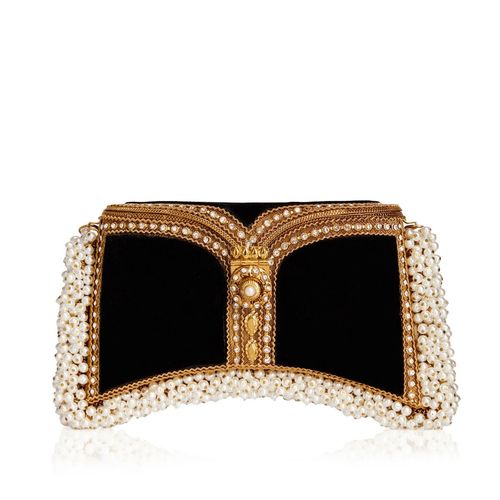 Zeenat Pearl Purse -Cocktail Black