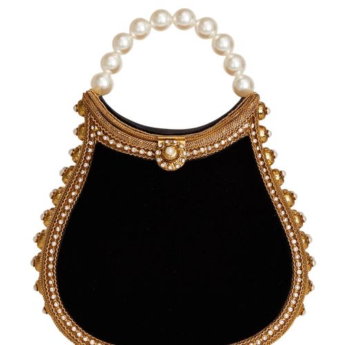 Nimmi Pearl Purse -Cocktail Black