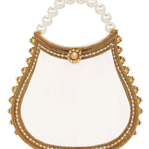 Nimmi Pearl Purse -Bridal -Classic -Gold & Off White