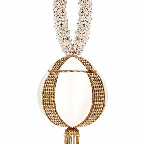 Babi Jewel Sparkling Champagne Pearl Bracelet -Bridal -Gold & Off-White