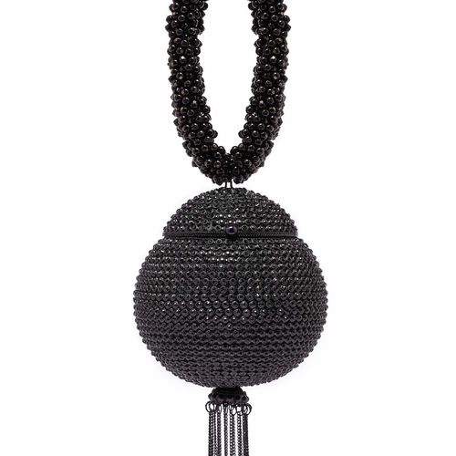 All That Glitters -Babi Crystal Pearl Bracelet-Midnight Black