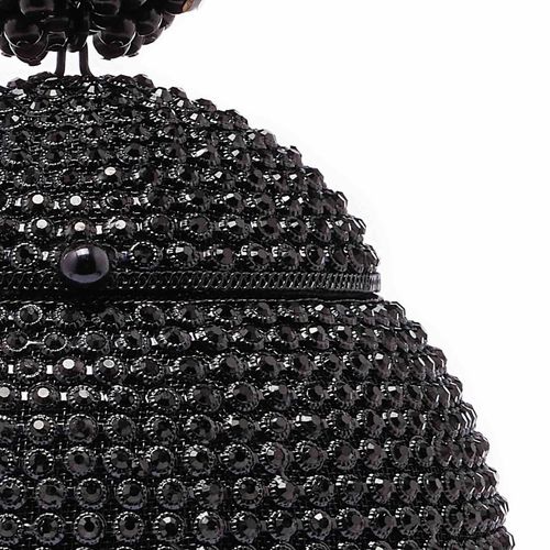 All That Glitters -Babi Crystal Pearl Bracelet-Midnight Black