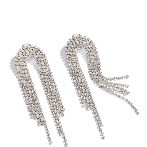 BOUCLES D'OREILLES CASCADE STRASS