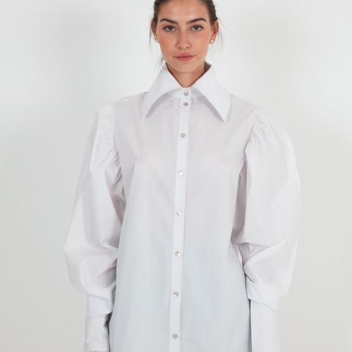 Chemise Oversize en Popeline de Coton