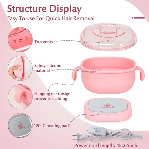 Chauffe-cire Portable En Silicone, Pliable, 400 Ml, Pour Épilation, Spa, Épilateur Corporel