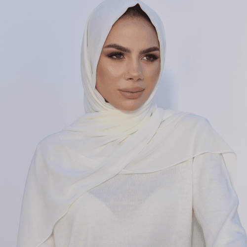 Châle crêpe chiffon - Old white