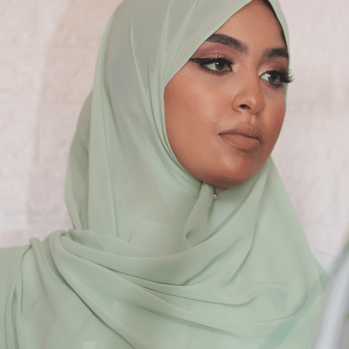 Châle crêpe chiffon - Pastel green 
