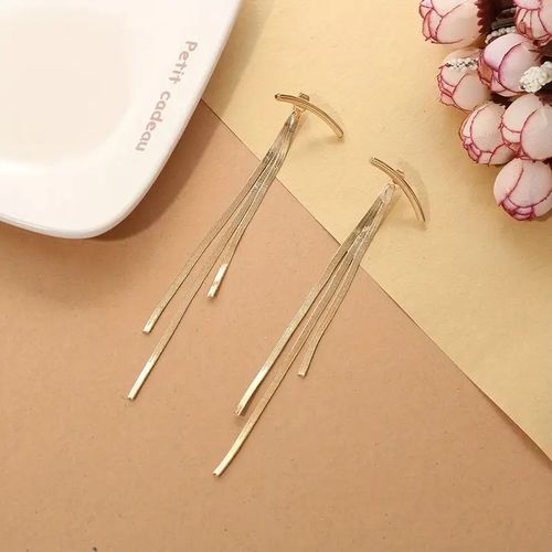 Boucles D’oreilles Femme Longues Minimalistes  Élégance Moderne Style Déesse Raffiné