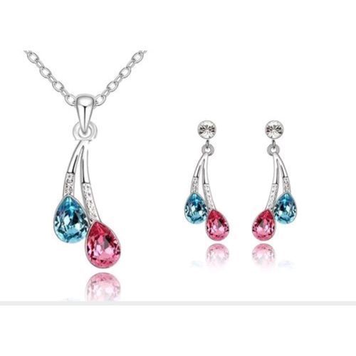 Parure de bijoux Fushia Turquoise. 