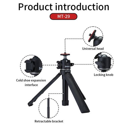 Mini Trépied MT-29 Avec Support Pour téléphone et Caméra DSLR