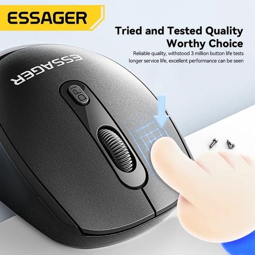 Souris sans fil 2.4G Wireless 1600 Dpi, Clic silencieux